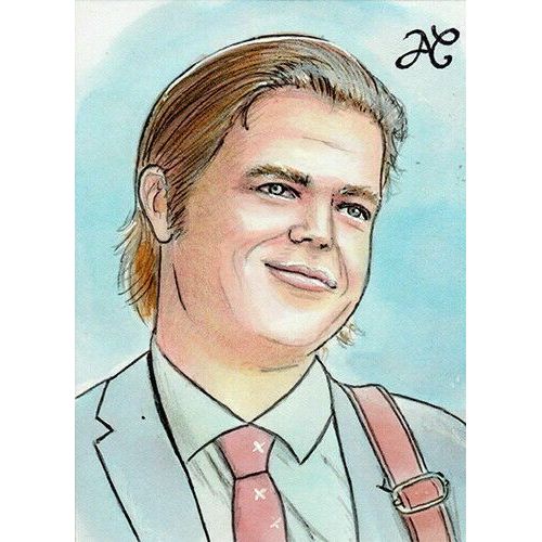 Dessin Original Sur Carte Aceo Portrait Foggy Nelson Daredevil Elden Henson Série Tv Netflix