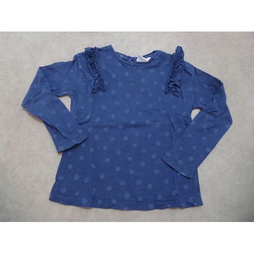 T-Shirt Manches Longues Bleu À Pois Zara - 4 Ans