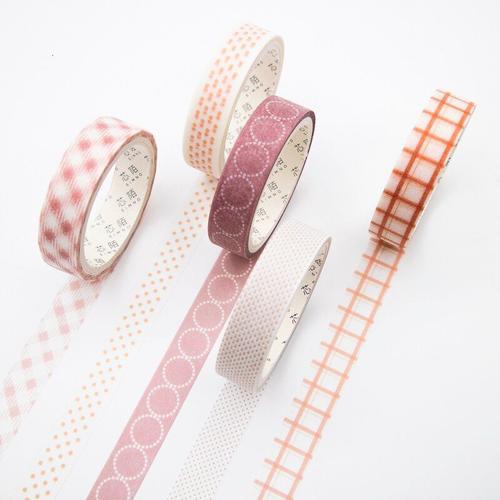 Lignes à carreaux colorées ruban Washi collant décoratif papier de