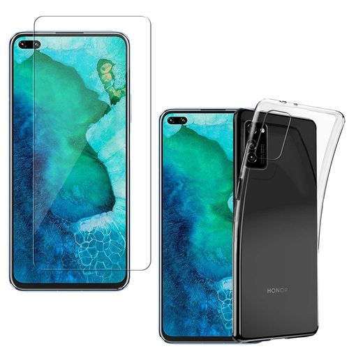 Coque Silicone Pour Huawei Nova 6/ Nova 6 5g 6.57" Gel Ultraslim Et Ajustement Parfait - Transparent + 1 Film Verre Trempé - Transparent