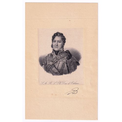 Gravure 1830 Portrait Louis Philippe D'orléans Roi Des Français