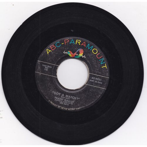 Frank Gallup : Got A Match ; I Beg Your Pardon (Abc Paramount 45-9931)