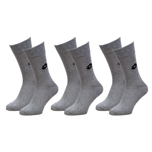Chaussettes Homme Lotto Sport, Urbain, Confort En Coton -Assortiment Modèles Photos Selon Arrivages- Pack De 3 Paires Unies Grises