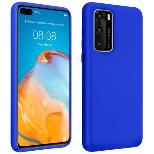 Coque Huawei P40 Silicone Semi-Rigide Finition Soft Touch Bleu