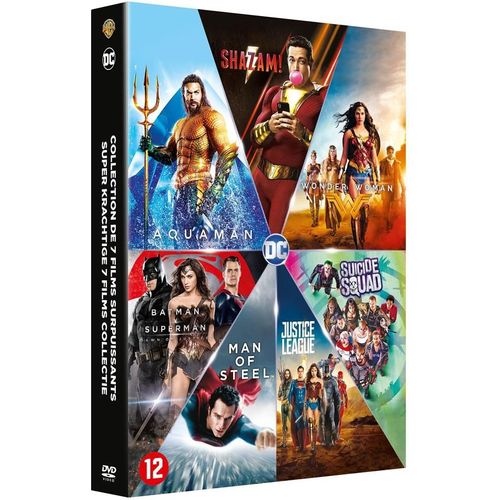 Dc Universe - L'intégrale Des 7 Films : Aquaman+Shazam+Wonder Woman+Batman Vs Superman+Man Of Steel+Justice League+Suicide Squad