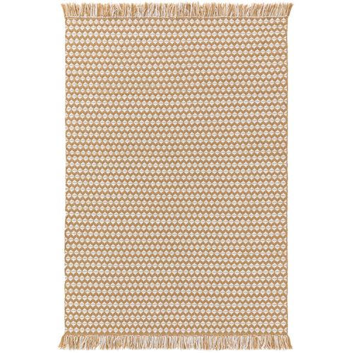 Tapis Poil Ras Fabriqué À Partir De Matériaux Recyclés Morty Jaune 160x230 Cm - Tapis Poil Court Design Moderne Pour Salon