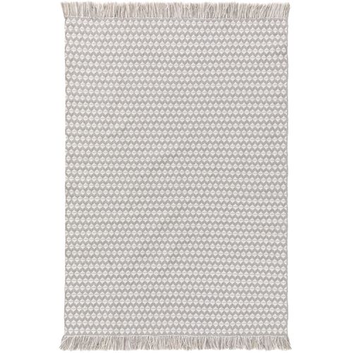 Tapis Poil Ras Fabriqué À Partir De Matériaux Recyclés Morty Gris 160x230 Cm - Tapis Poil Court Design Moderne Pour Salon