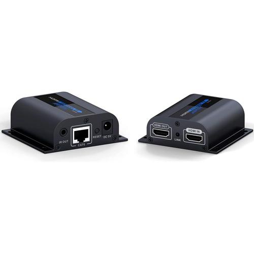 AGPTEK Extendeur HDMI Avec Affichage Local en Boucle, Transmission 1080p Jusqu'à 196 Pieds/60 m Sur un Seul Câble Ethernet Cat6/6a/7/8 Avec Câbles IR Blaster et Récepteur (LKV372pro)