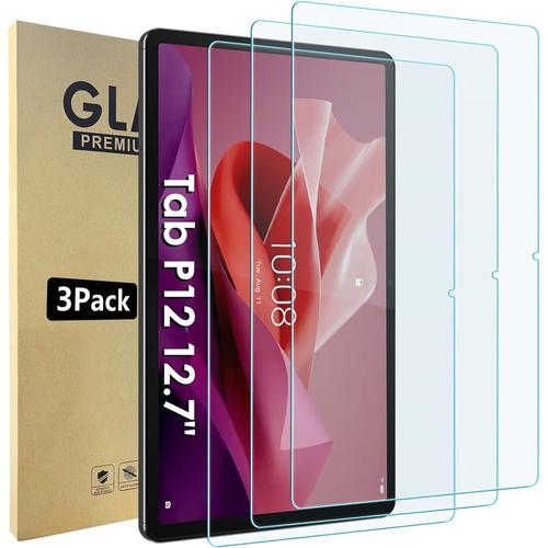 3 Lot Verre Trempé Compatible avec Lenovo Tab P12 / P12 Pro 12.7"", Protection Écran Anti-rayures, Film de Protection écran, HD Transparent, 9H Dureté