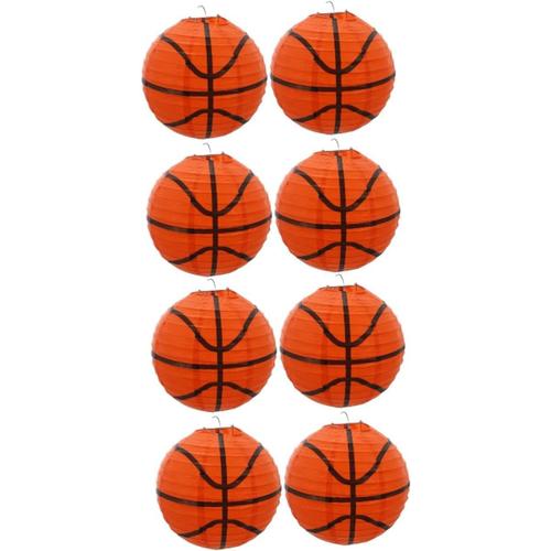 6 Pièces Lanterne De Basket Football Américain Lanterne De Ballon De Sport Panier De Fruits Suspendu Lanternes De Football Pliable Bébé Basket Piñata Des Sports Papier