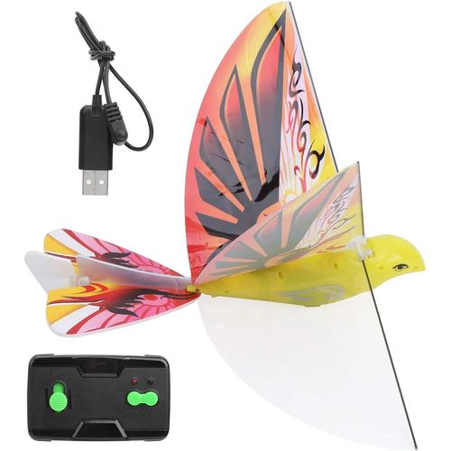 Jouet Oiseau Volant Rc, Hautement Simulation Bionic Flying Bird Rc Flying Bird 2.4ghz Télécommande E-Bird Enfants Kid Toy (Orange)