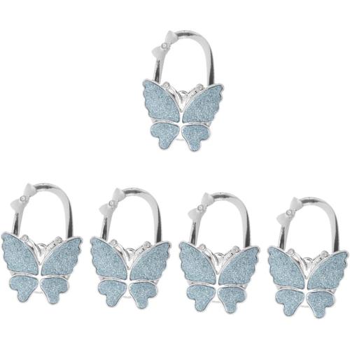 5 Pièces Grand crochet de sac papillon de suspension Sac à main bourse cintre de sac de bureau de bureau plier Accessoires Boucle pupitre Manquer brancher alliage