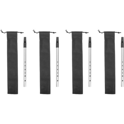 4 Pièces Sifflet Irlandais Instruments Pour Jouets De Jeu Clarinette Pédagogique Flûte D'artiste Flûte À Bec Alto Professionnelle Musical Puzzle Alliage D'aluminium Enfant Métal