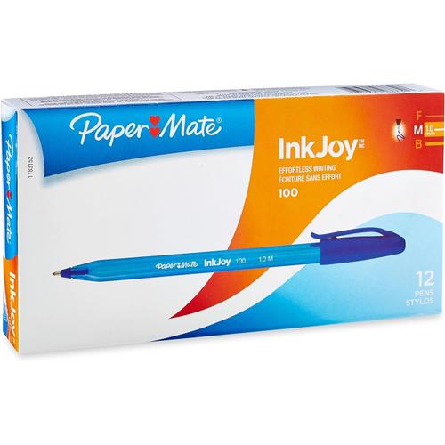 Inkjoy 100 Stick Pen, 1.0 Mm, Blue Ink, Dozen