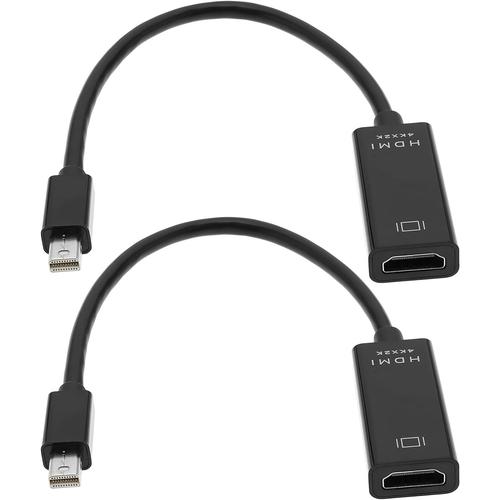 2pcs Mini DisplayPort vers HDMI Adaptateur Mini DP Mâle vers HDMI Femelle Convertisseur pour Connecter Ordinateur de Bureau Ordinateur Portable pour Moniteur Projecteur HDTV Plug and Play