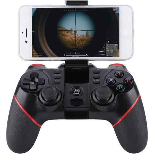 Manette De Jeu Sans Fil Bluetooth, Contrôleur De Jeu Gamepad Téléphone Mobile Sans Fil Bluetooth Avec Support Réglable Pour Smartphone/Tablette/Smart Tv, Boîtier Set-Top/Pc / Ps3.