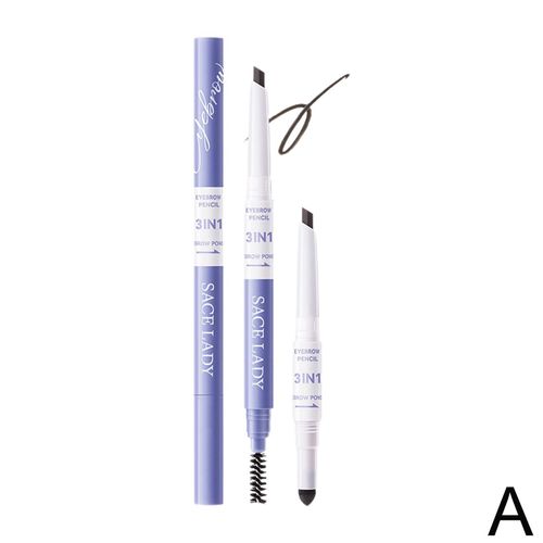 Crayon À Sourcils 3 En 1, Maquillage Naturel, Brosse Étanche, Automatique, Longue Durée, Facile À Nettoyer, P G6a1 