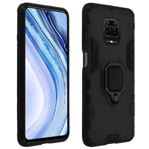Coque Xiaomi Redmi Note 9 Pro Max/9 Pro/9s Antichoc Hybride Bague Support Noir