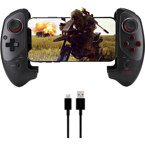 Pg-9083s Gamepad Télescopique Bluetooth Extensible Pour Smartphone/Tablette, Manette De Jeu, Compatible Avec Le Système Android/Ios.Direct Connect, Facile À Utiliser