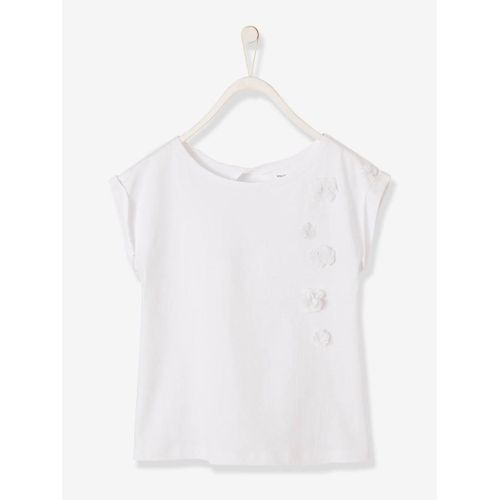 T-Shirt Fille Fleurs En Voile (Vertbaudet)