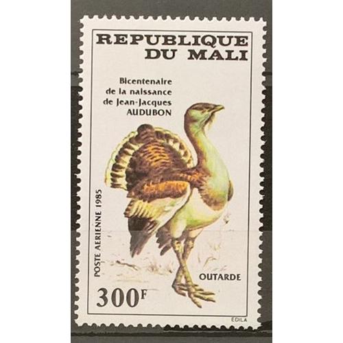République Du Mali, Timbre-Poste Aérienne Y & T N° 504, 1985 - Bicentenaire De La Naissance De Jean Jacques Audubon, Outarde