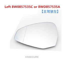 Rétroviseur Extérieur Métropolitain En Verre Avec Plaque, Audi A4, S4, B9, A5, S5, Rs4, Rs5, 8w0857535c, 8w0857536c