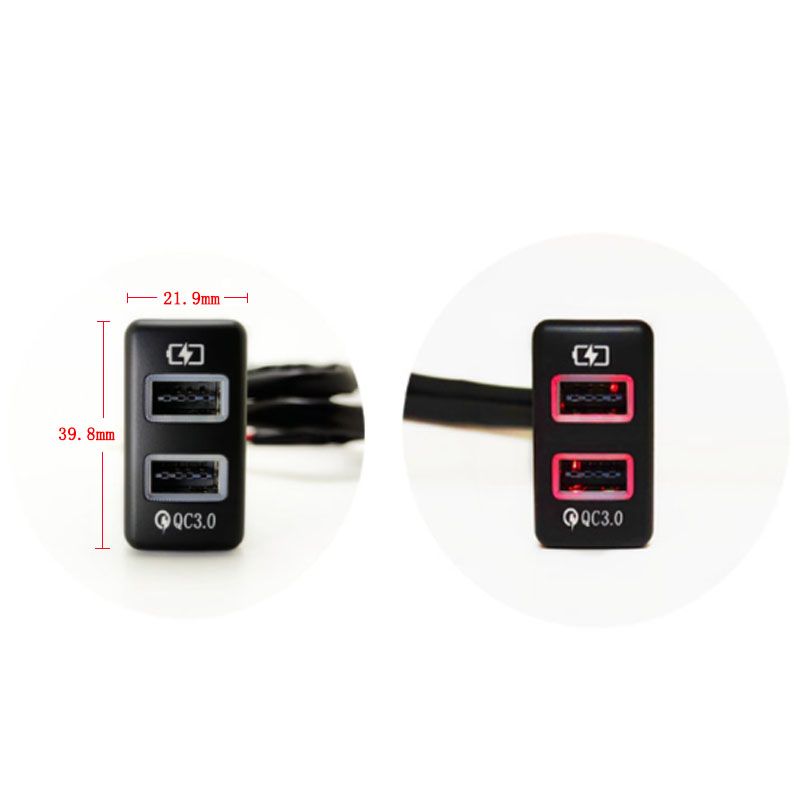 Chargeur De Voiture  Charge Rapide, 1 Pice, Double Prise D... - 2