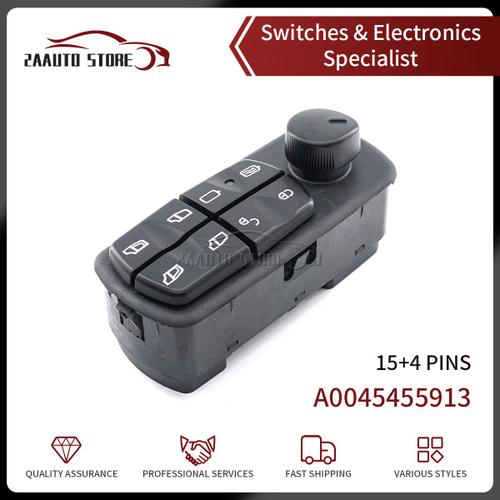 Rétroviseur De Voiture Électrique, Bouton De Commutation De Lève-Vitre Principal, Pour Mercedes-Benz Adigo Truck 0045455913