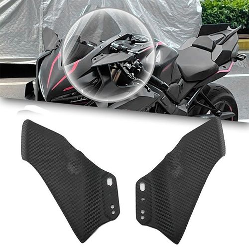 Ailes Aérodynamiques Avant De Carénage De Moto, Aile De Carénage De Pare-Brise En Fiber De Carbone Pour Kawasaki H2 Zx-6r Honda Cbr650r
