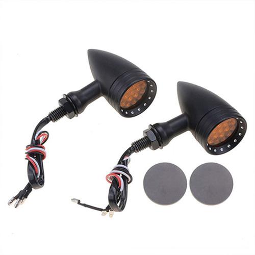 Clignotant De Moto Universel, Feux De Stop, Coque Métallique, Style De Balle, Adapté À Harley Honda Yamaha Mt, Accessoires 1 Paire