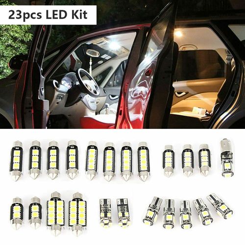 Kit De Lampes De Plaque D'immatriculation Pour Bmw E60 E90 Golf 4 7, Lumière Blanche Led 5050 12v, 23 Pièces, Ampoule Dôme Pour Coffre De Voiture