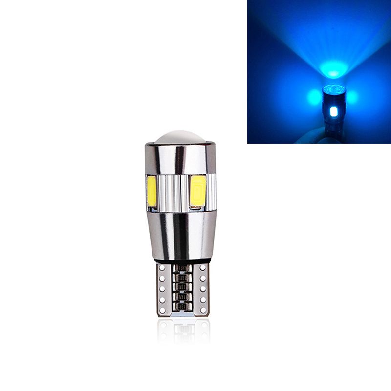 Ampoules De Signalisation De Voiture Led T10, 5630 6smd, Éclairage D'intérieur, Lumière Blanche De Lecture 6000k 12v