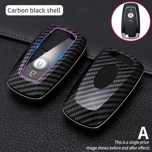 Porte-Clés De Télécommande En Fiber De Carbone Abs, Porte-Clés, Coque, Chaîne, Pour Ford Ranger, Explorer, Ecosport, Mustang, Lincoln, Mkc, Mkz, Mkx