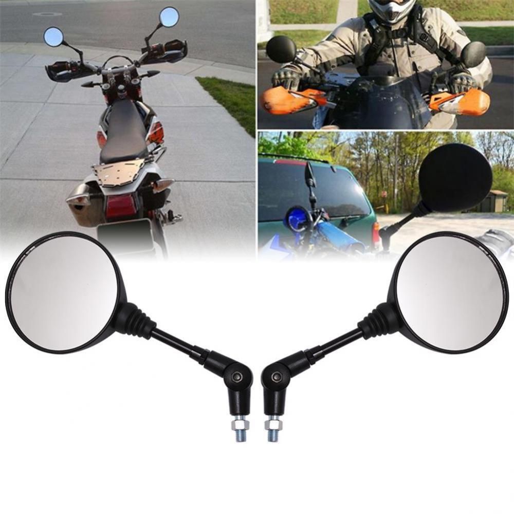 Rétroviseur Latéral De Moto 10mm, Miroir Rond Pliant Anti-Chute Pour Rétroviseur, Accessoires De Motocross