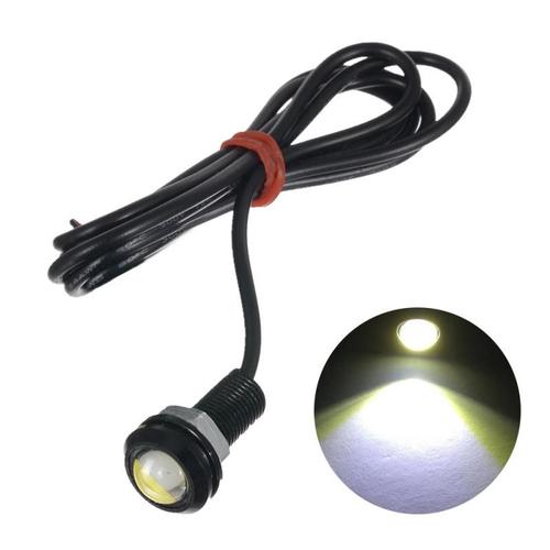 Lumière Led Imperméable Pour Voiture 18mm 12v, 1 Pièce, Feu De Voiture, Signalisation De Caméra De Recul Et De Stationnement, Feu Drl