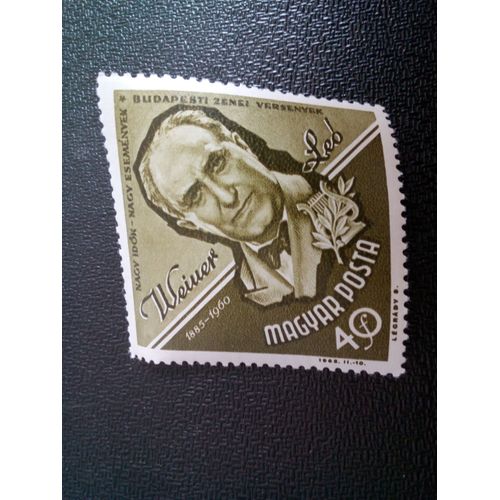 Timbre Hongrie Yt 1588 Leó Weiner (1885-1960) Compositeur 1963 ( 30804 )