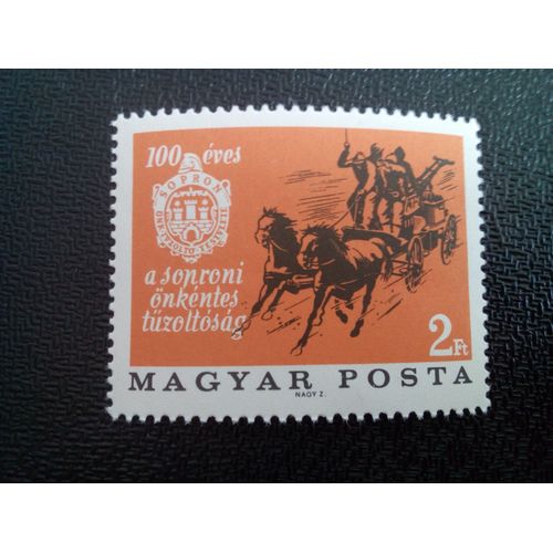 Timbre ( 30804 ) Yt 1830 Pompiers Volontaires De Sopron, Centenaire 1966 ( 30804 )