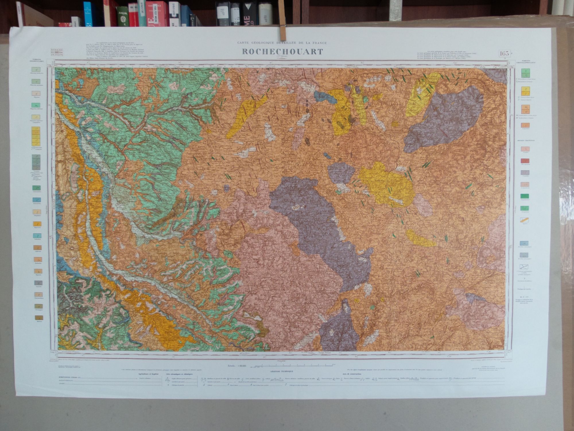 Rochechouart Carte Géologique / Topographique N°163, Échelle 1/80 000, Année 1967, 2ème Édition