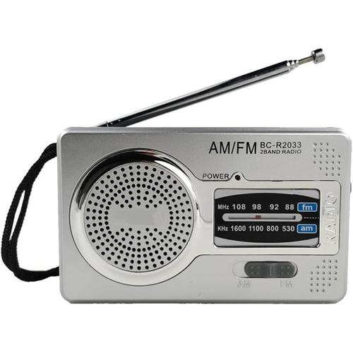 Portable AM ¿¿FM Pocket Radio-Player Dual Band HiFi Elder Pointer Radio Battery Powered Pocket Pointer Radio 3.5mm Jack Antenne télescopique pour Cadeau/Aîné/Maison