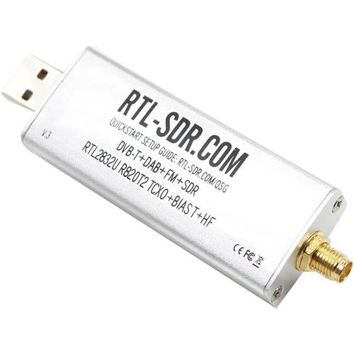 RUSWEST RTL SDR V3 R820T2 RTL2832U 1PPM TCXO SMA RTLSDR SystèMe de Communication Radio DéFini par Logiciel