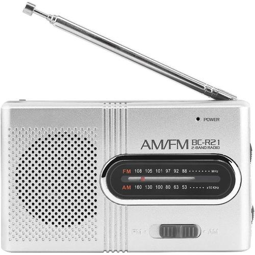 Radio AM/FM Portable, Mini Radio Lecteur de Musique Radio à Piles avec Haut-parleurs Stéréo, Antenne Télescopique, Prise pour écouteurs, pour Cadeau Elder Home Outdoor