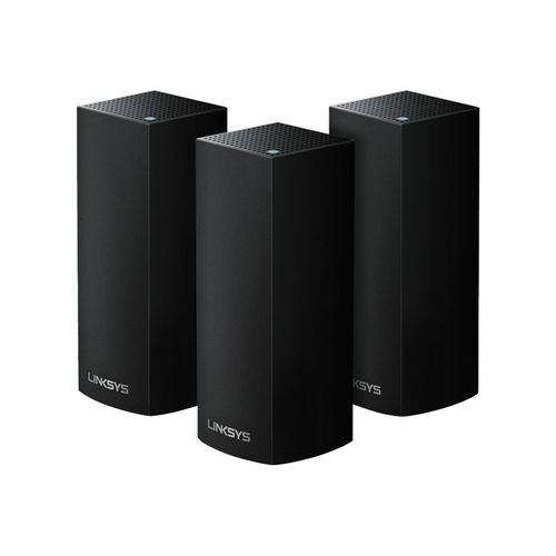 Linksys VELOP Solution Wi-Fi Multiroom WHW0303 - Système Wi-Fi (3 routeurs) - jusqu'à 6000 pieds carrés - maillage - 1GbE - Wi-Fi 5 - Bluetooth - Tri-bande