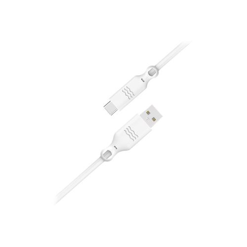 Just Green - Câble USB - USB (M) pour 24 pin USB-C (M) - 3 A - 2 m - blanc