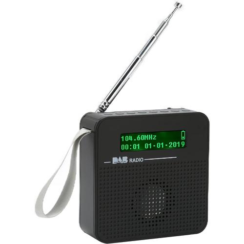 Radio portable sans fil écran couleur radio Bluetooth, petite radio de transistors 1100 mAh Fonctionne avec piles rechargeables, réception stable Radio de poche avec Dab/Dab pour extérieur