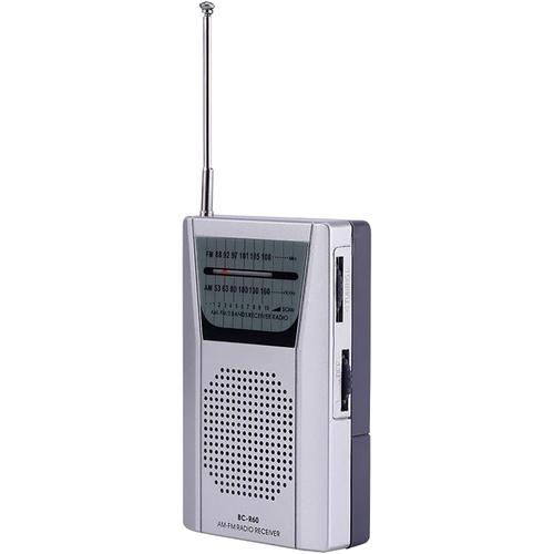 Radio Portable, avec Haut Parleur Intégré et Prise pour Écouteurs Standard, Radio AM/FM avec Prise pour Écouteurs Standard, Poids Léger et Taille Portable.