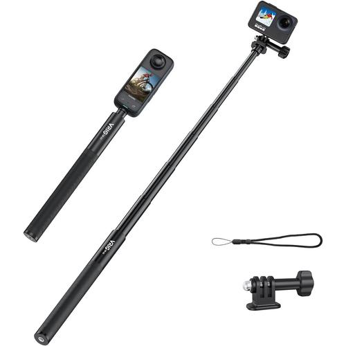 TP-13,131 cm (51 pouces) Extension Selfie Stick pour INSTA360 pour GoPro 11 10 9 8 7, Insta Insta360 One X2 X One R EVO Action Cameras, Smartphone Gimbal Extension Pole pour Sports Cam, Noir