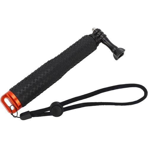 Perche à Selfie 9 Pouces, Légère et Durable, Poignée Antidérapante, Facile à Utiliser, Compacte et Portable avec Corde de Suspension, pour Le Sport et Les Caméras d'action (Orange)