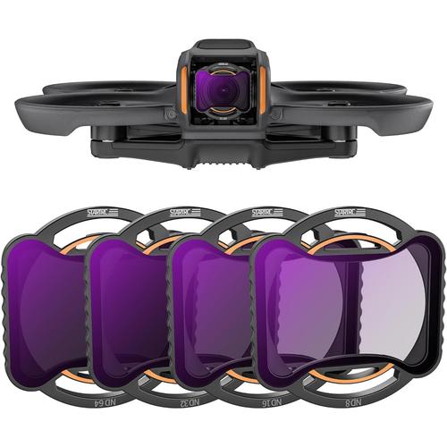 Avata Lot De 4 Filtres Nd Nd8, Nd16, Nd32, Nd64, Compatibles Avec Dji Avata 2, Objectif D'appareil Photo À Densité Neutre Et Cadre En Aluminium-Générique