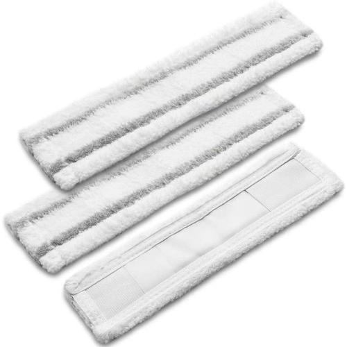 Tampon en microfibre - Pour aspirateur de fenêtre Kärcher WV1 - Gris et blanc