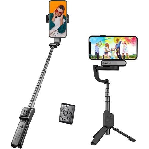 Stabilisateur Smartphone Trépied Perche Selfie avec Télécommande Bluetooth, iSteady Q Gimbal Automatique de Suivi du Visage & Rotation 360° pour iPhone 15 Pro/Samsung/Huawei